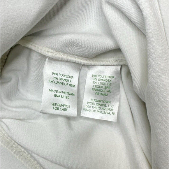 LILLY PULITZER Sheera Velour Off Shoulder Top & Mallie Pants Set Coconut White L - Picture 16 of 16